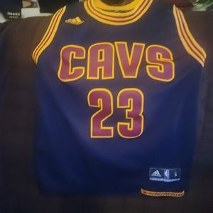 NBA small youth basketball jersey blue with gold and maroon trim